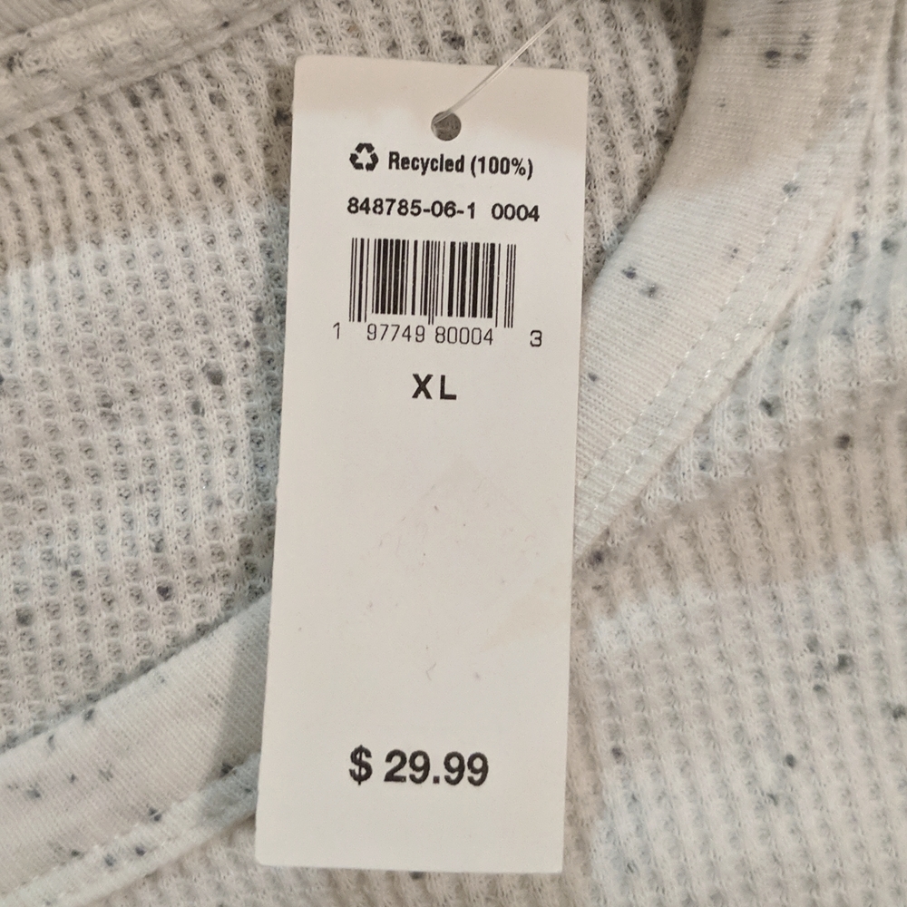 Gap Factory Mens Crewneck Thermal Tee, New, Off White, XL - Picture 3 of 4